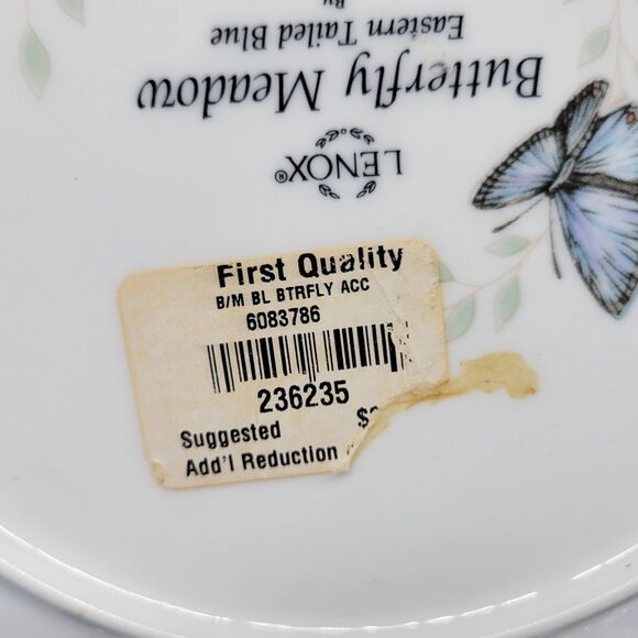 Lenox Butterfly Meadow Luncheon  Plates Scalloped Rim 9" First Quality  Set of 2 - Picture 7 of 12